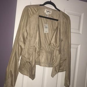 Daytrip new with tag tan faux suede jacket
